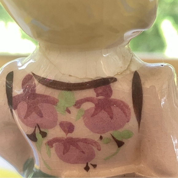 Vintage 1940s Ceramic Vase - Man & Woman Couple Pair - Delee Art - Picture 4 of 6